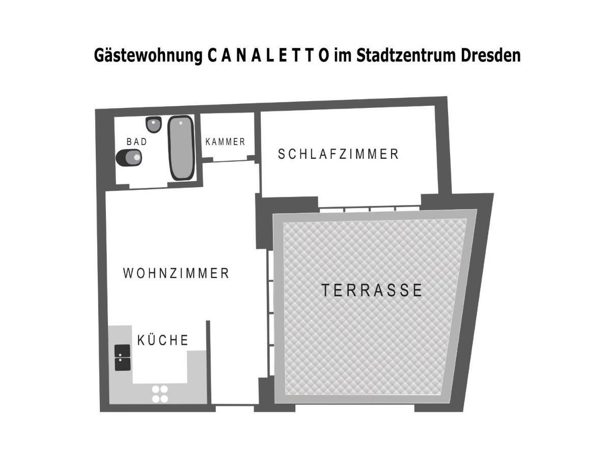 Fewo Canaletto Im Stadtzentrum Dresden Bagian luar foto